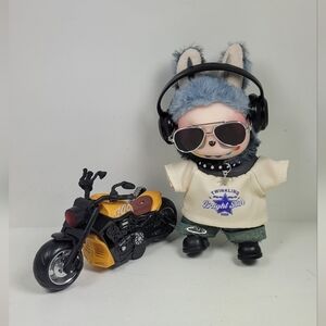Labubu Motorcycle and outfit set doll not included
